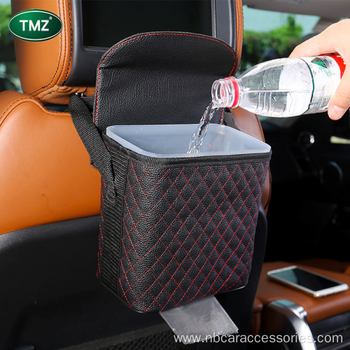 Hot Sale Leather Car Trash Can Large Waterproof